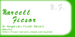 marcell ficsor business card