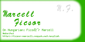 marcell ficsor business card